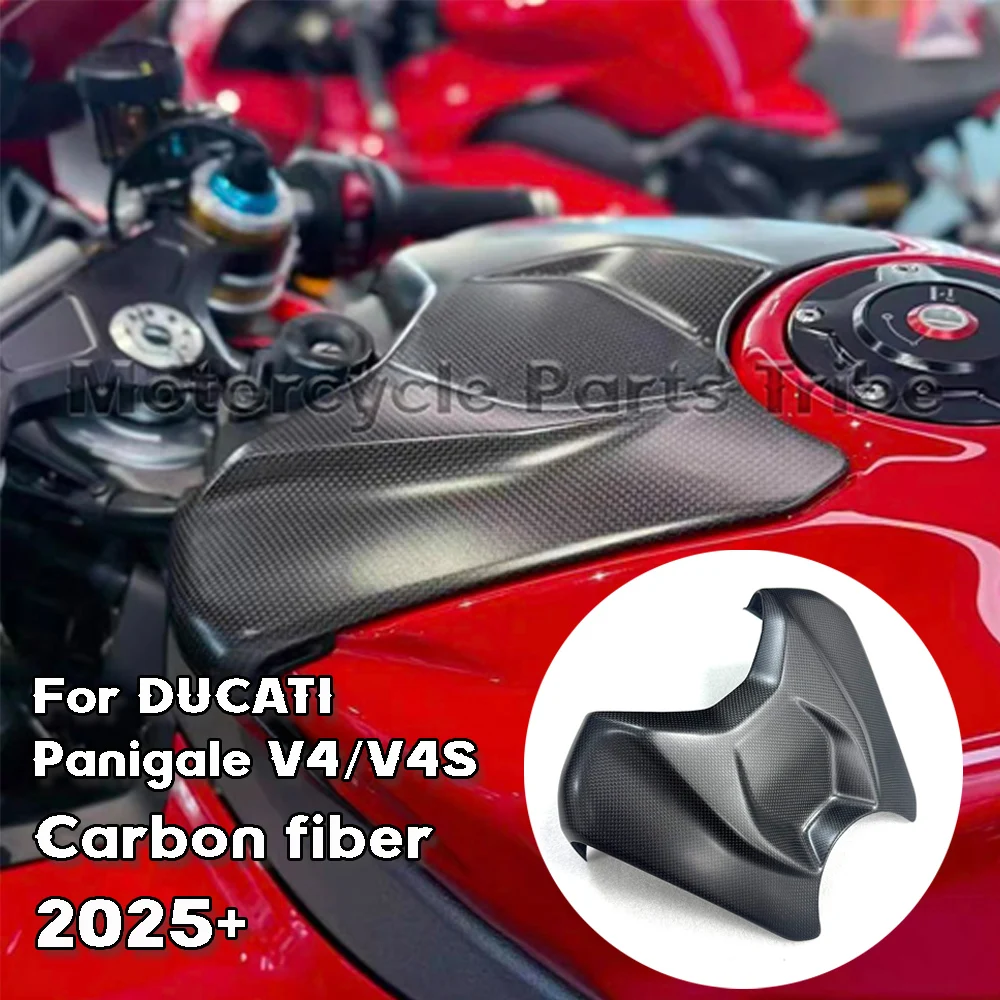 

For DUCATI Panigale V4 V4S 2025 Carbon Fiber Front Fuel Tank Cover Battery Covers Motorcycle Fairings Modified Parts