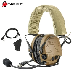 TS TAC-SKY TAC301Tactical Headset Ear Protector Outdoor Sports Hunting Shooting Walkie Talkie Headset for Airsoft With U94 V2PTT