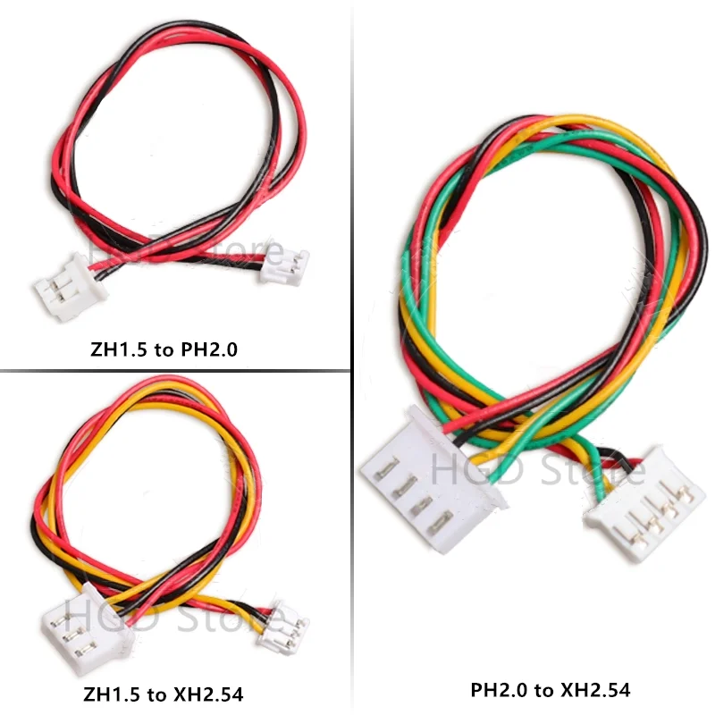10 Stück SH1.0 zu 1.25 zu GH1.25 zu ZH1.5 zu PH2.0 zu XH2.54 Adapterkabel, Konvertierungskabel, Anschlusskabel 28AWG – Detail 4