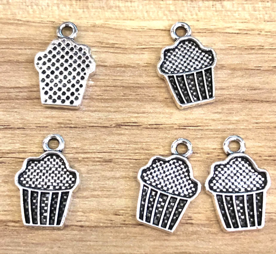 

35pcs 15*10mm Lovely cake design pendants for jewelry making Zinc alloy metal HW3002