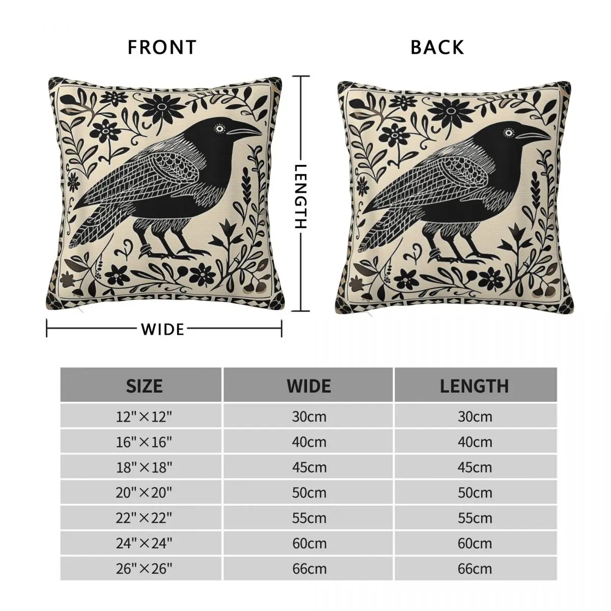 Crows Before Bros Support Local Murder Square Pillowcase Polyester Linen Velvet Creative Zip Decor Home Cushion Cover