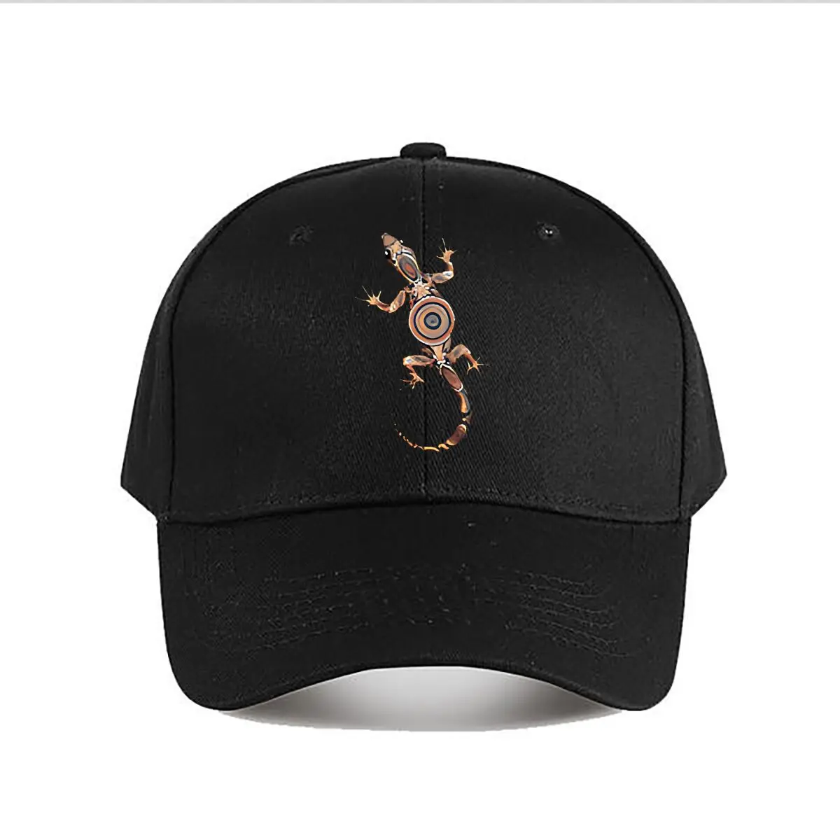 Resin Gecko Decor Colorful Target Pattern Baseball Cap Fashion Men Sunhat Women's Outdoor Sports Snapback Cap