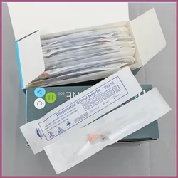 Cânula sem corte 22g, 50mm, 70mm, sem corte, Micro Body Piercing Needles, Ferramenta de seringa descartável, Fábrica, 50-200 Pcs