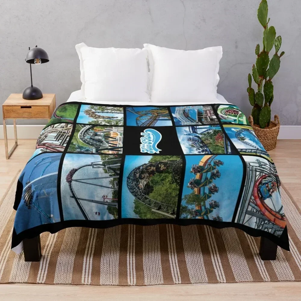 

This is How I Roll Roller Coaster Collage Throw Blanket No Pilling Soft Warm Blanket for Bed