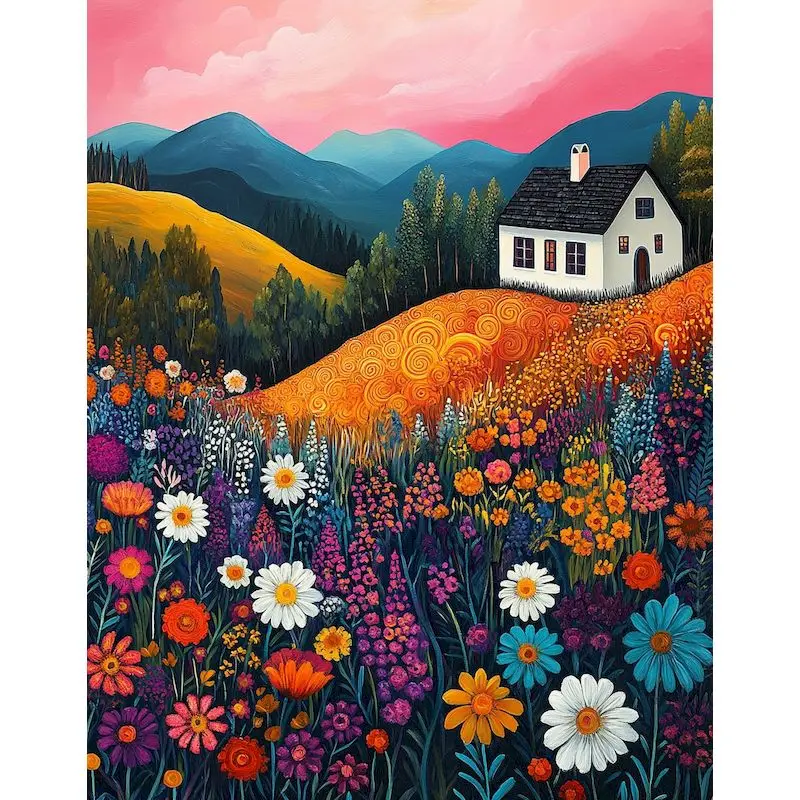 

RUOPOTY Paint By Numbers Forest Waterfalls Kit For Adults Painting By Numbers For Adults Diy Home Decor Gift