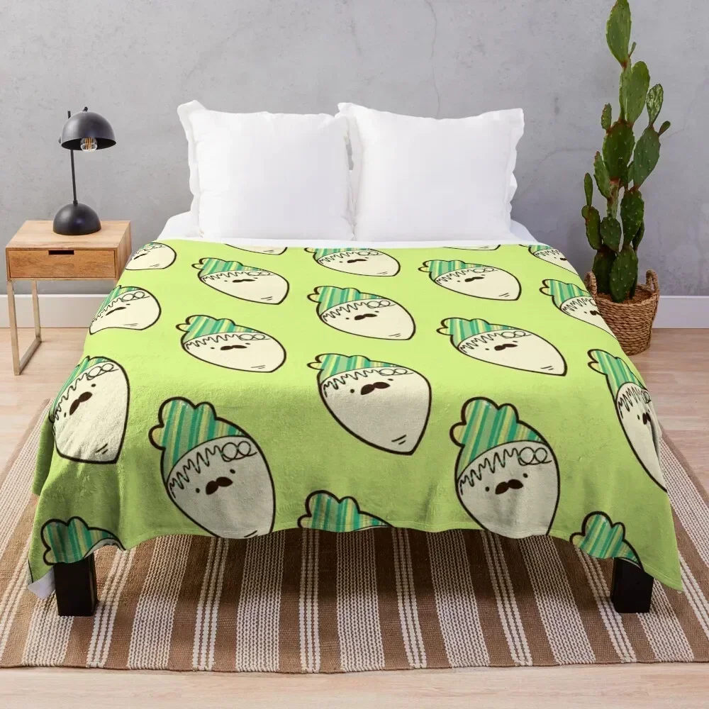 

MAMAMOO -Design Radish with Mustache Throw Blanket Year Round Soft Comfortable Blanket for Home