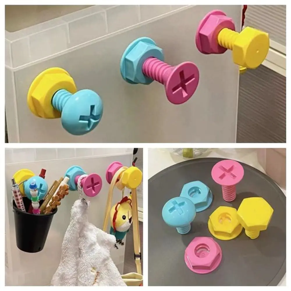 New Self-adhesive Wall Hook Candy Color Home Decor Non Punching Hooks Easy to Use for Bag Storage Organizer Decorative Hooks