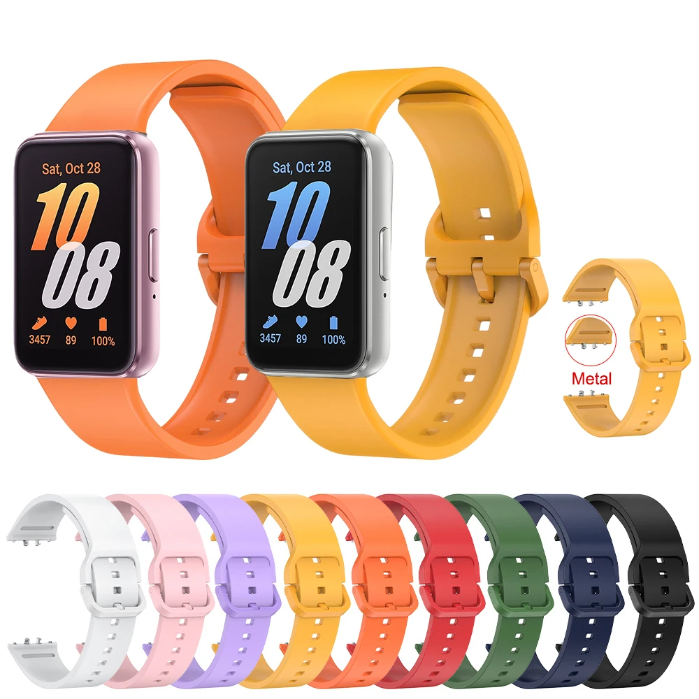 Bracelet de sport en silicone pour Samsung Galaxy Fit 3, connecteur métallique, bracelet de montre, bracelets de montre d\'origine