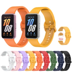 Bracelet de sport en silicone pour Samsung Galaxy Fit 3, connecteur métallique, bracelet de montre, bracelets de montre d'origine