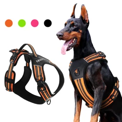 Strong Dog Vest Harness with Handle Reflective No Pull Pet Chest Straps for Small Large Dogs Outdoor Walking Training Supplies