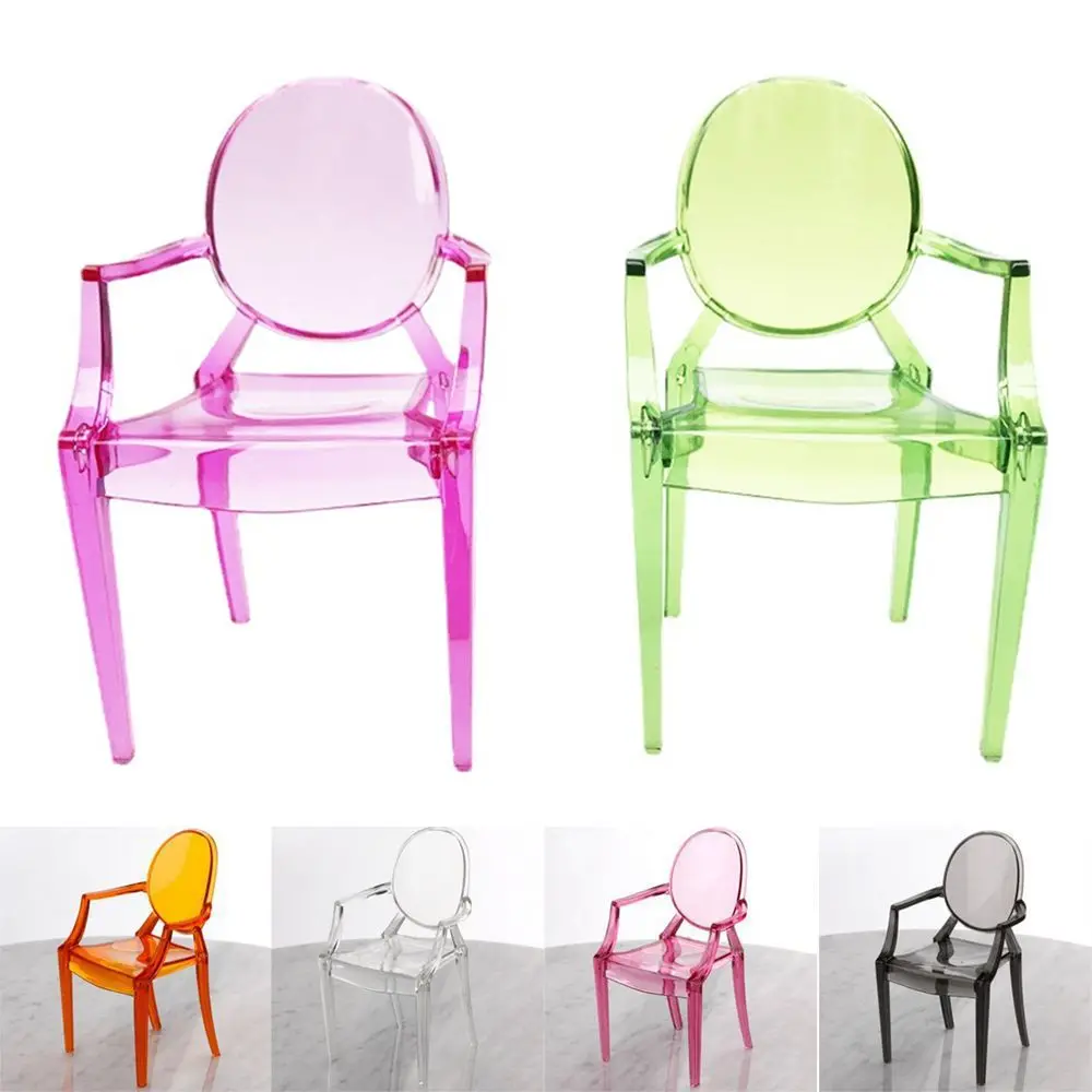 

Toys House Decor Simulation Dinning Room Plastic 1/6 Doll Armchair Dollhouse Furniture