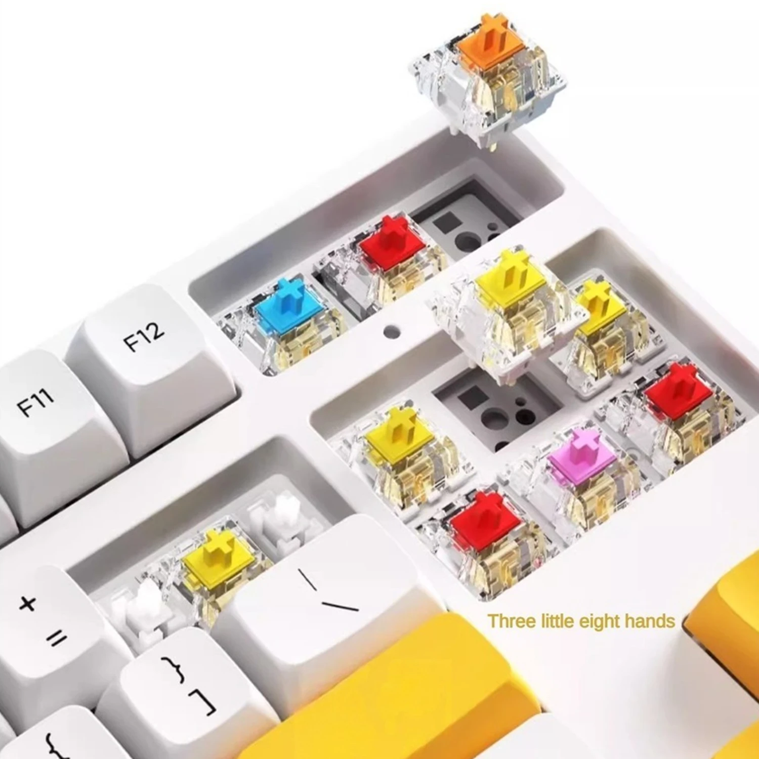 Imagem -03 - Mathew Tech-teclado Mecânico Barebone Gaming Layout kl Hot Swap Rgb Kit Faça Você Mesmo Mode Kc87 Clássico 87 Chaves