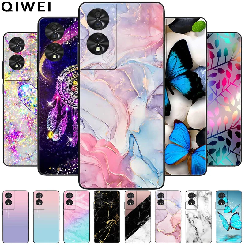 For TCL 505 Case Black TPU Fashion Marbled Granite Texture Cover for TCL 505 Phone Back Cases tcl505 Protector Silicon Soft Bags