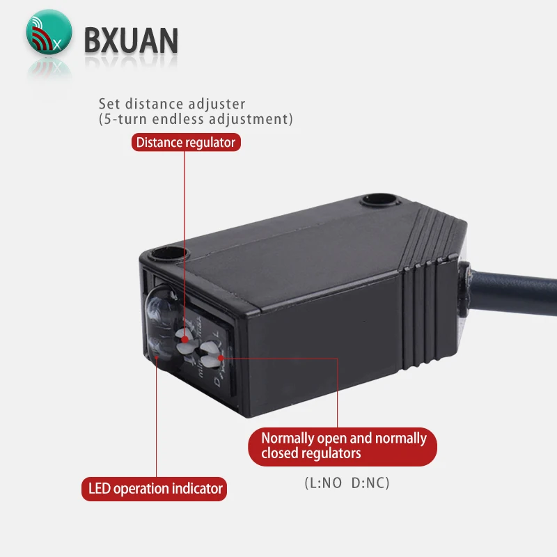 Square Photoelectric Switch Sensor Diffuse Reflection Retro Reflection Through Beam E3Z-D61/2-D81/2-R61-T61 Sensor