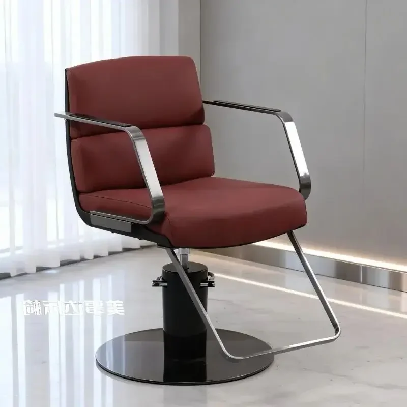 # Swivel Elegant Barber Chair Cushioned Practical Salon Chair Hairdressing Large Capacity Fauteuil Coiffure Barbershop Furniture