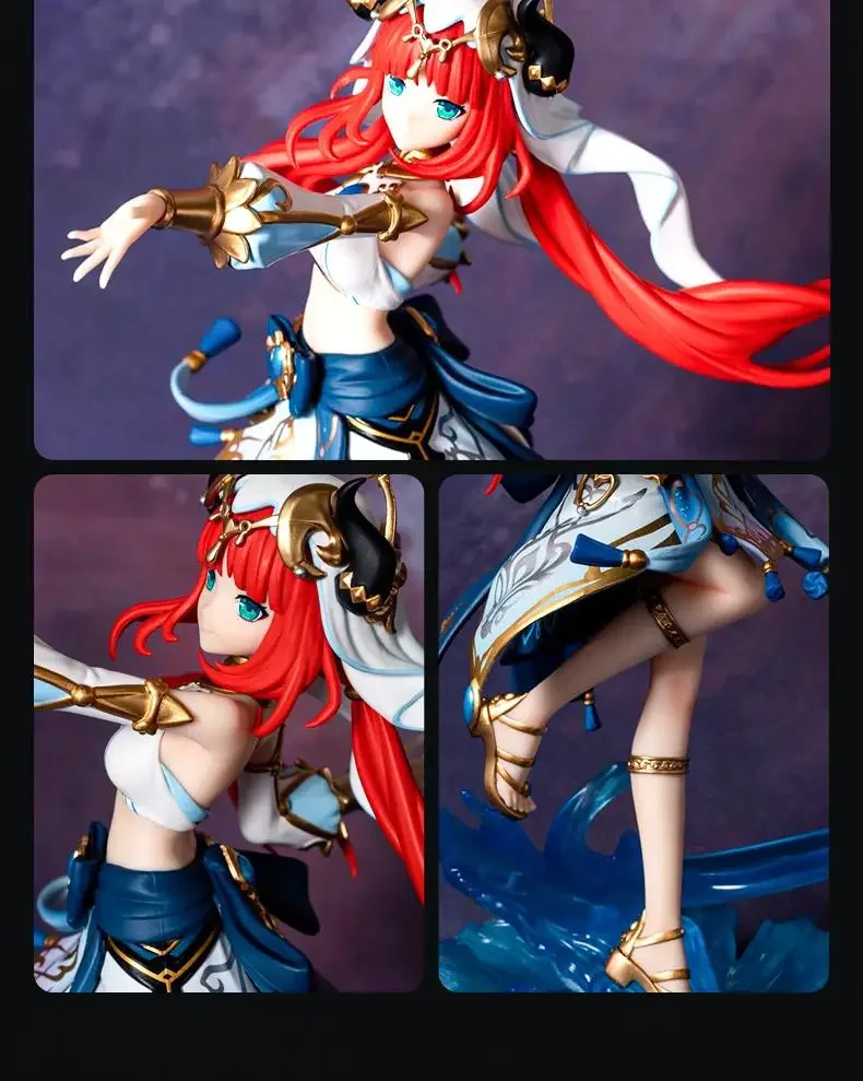 27CM Game Anime Genshin Impact Nilou Cosplay Standing sign Ornaments Decoration Garage Kits Birthday Xmas Gift Prototype Model