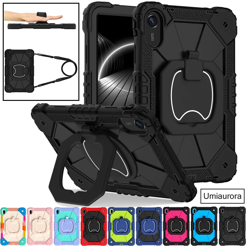 

For Xiaomi Redmi Pad 2 Pad2 11 inch 2025 Heavy Duty Rugged Shockproof PC Tablet Case Pull Ring Stand Shoulder Strap Cover Funda