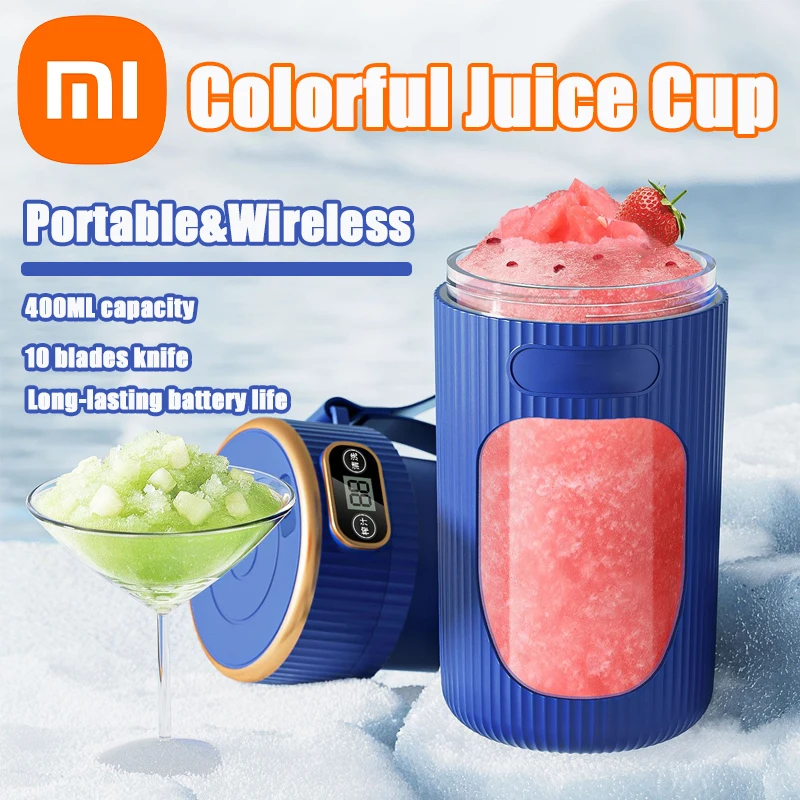 Xiaomi Electric Juicer 10-blade Portable Blender Digital Display Small Juice Cup Rechargeable Wireless Household Milkshake Juice