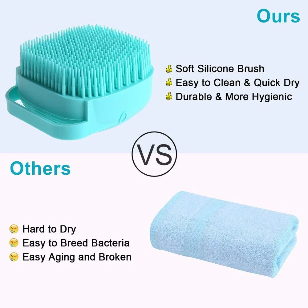 Multifunctional Silicone Household Bath Brush for Children Bath Brush Can Be Installed with Shower Gel Shampoo Stonego Massage