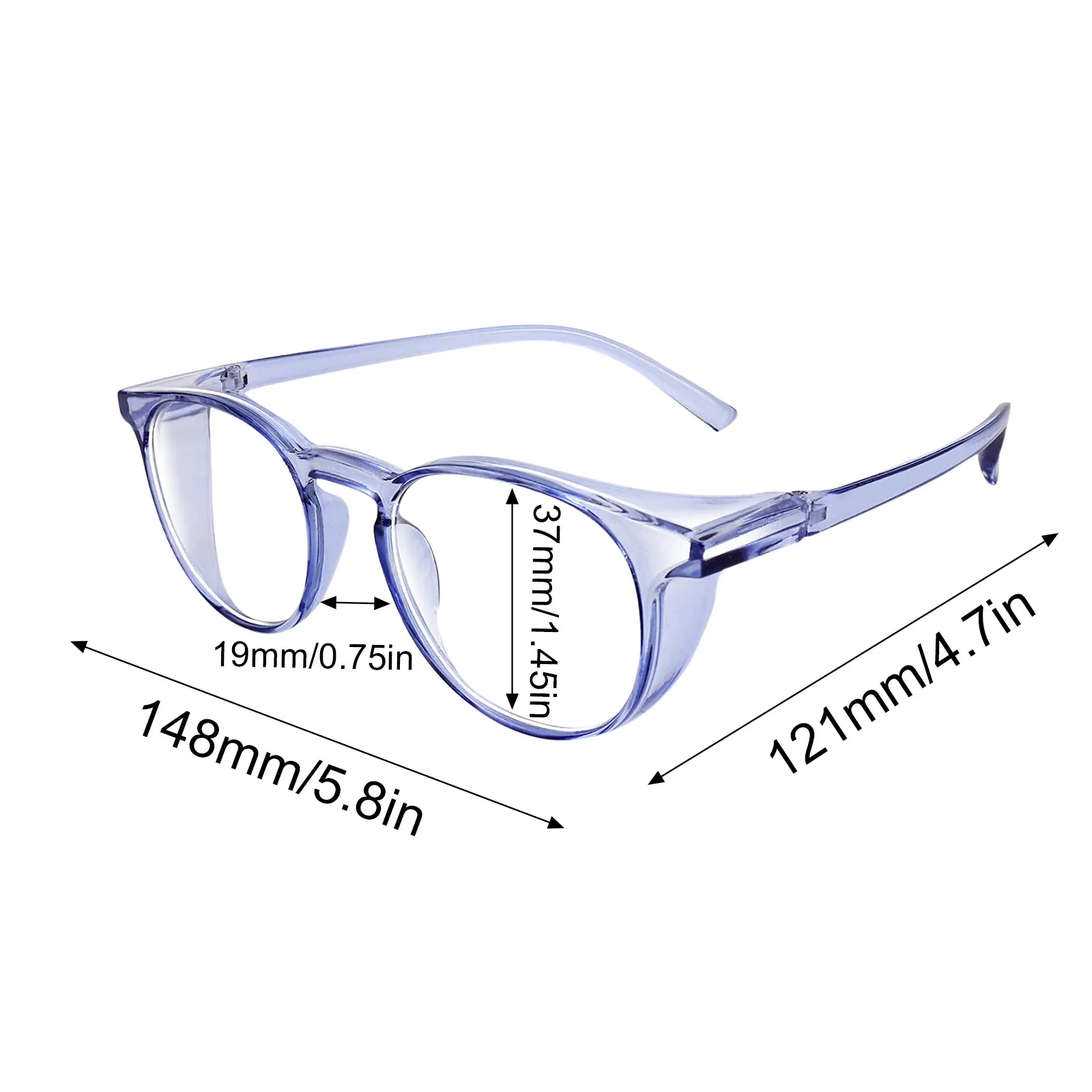 Occhiali di sicurezza antiappannamento Occhiali con montatura rotonda per uomo e donna Occhiali protettivi antipolvere sigillati anti-luce blu Lentes