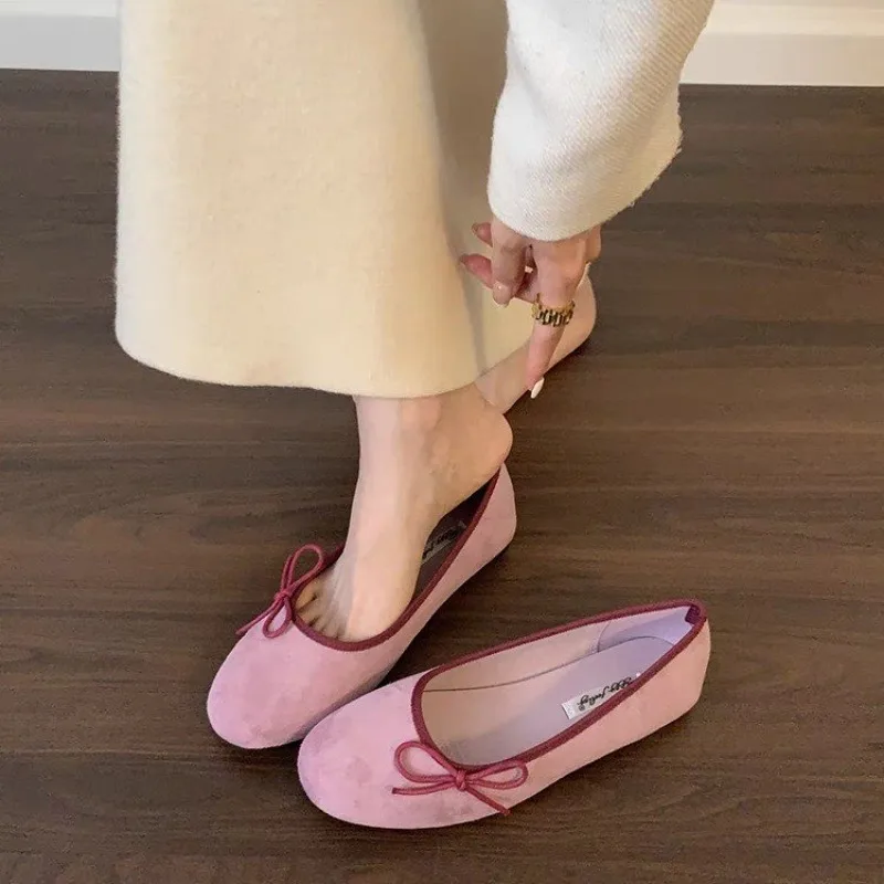 Bow Ballet Shoes Women's 2025 New Soft Slip-on Lazy Grandma Shoes image 4