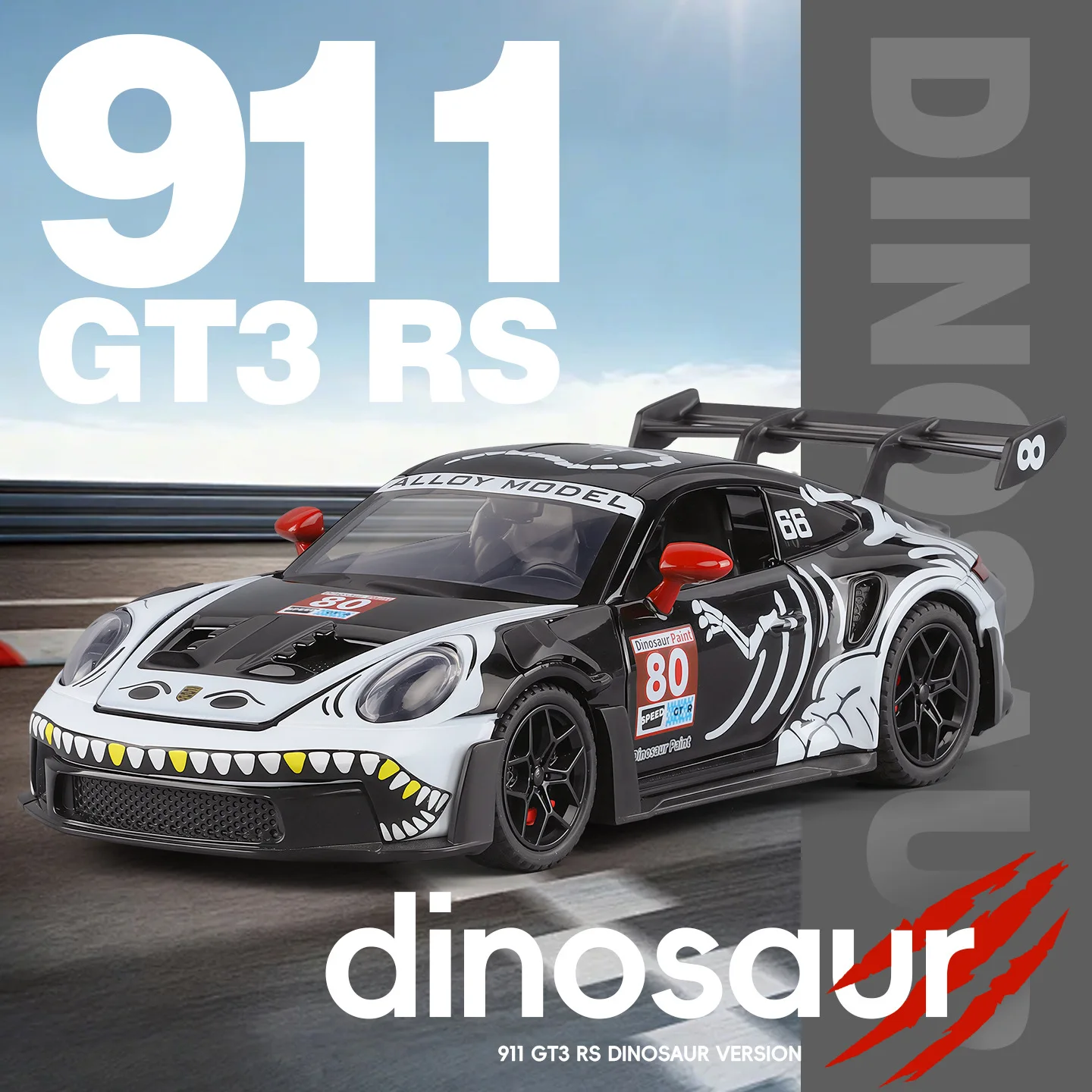1:32 911 GT3 RS Legierung Druckguss-Automodell Rennwagen Supersportwagen Sammlerstück Spielzeug