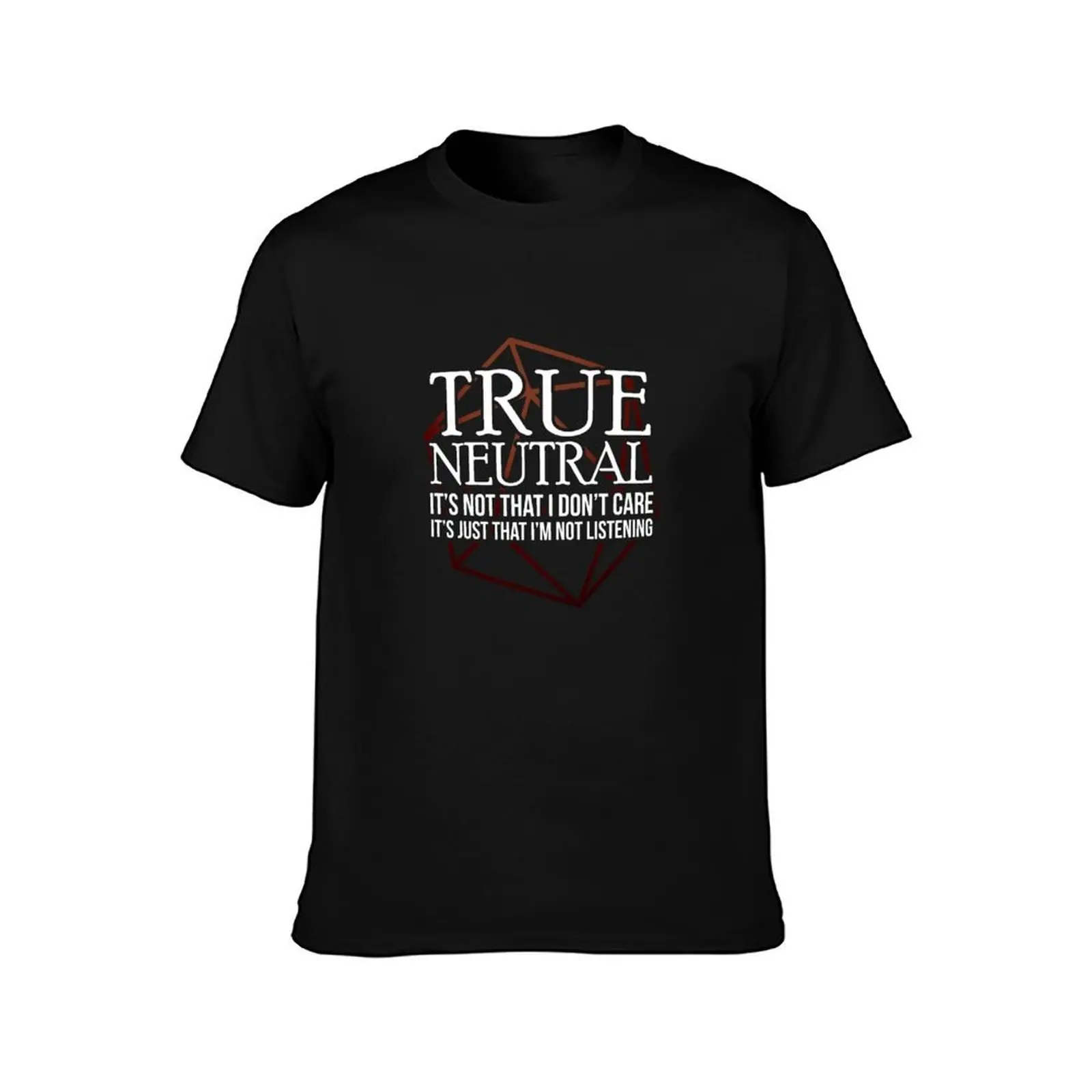 True Neutral Character Alignment T-Shirt, Summer Casual Cotton Tee, Oversized Streetwear Tops, Vintage Graphic Print
