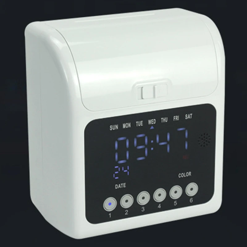 Macchina per le presenze in inglese, orologio transfrontaliero, orologio per carte di carta, macchina per microcomputer, ingresso e uscita per carte, 158 litri