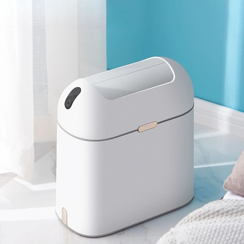 

Smart trash can induction household toilet bathroom bedroom living room paper basket automatic electric toilet paper can