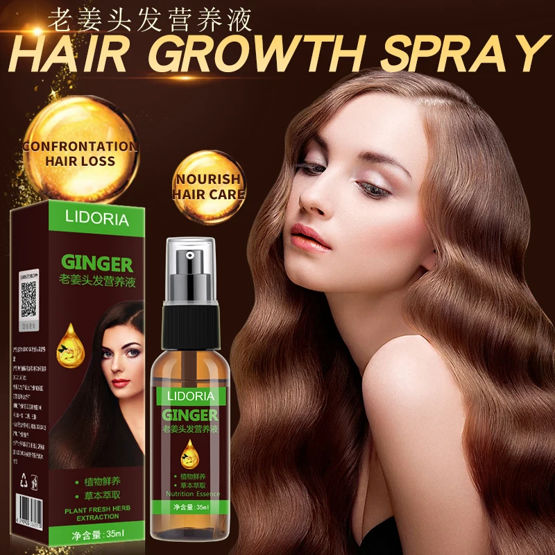 Producto para el crecimiento del cabello, suero de jengibre para el crecimiento del cabello, tratamiento para adelgazamiento del cabello, aceite esencial para el cuidado del cabello, Beauty35m