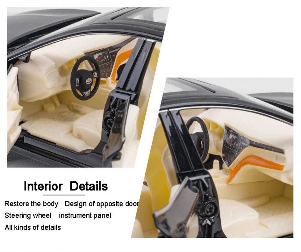 1:24 Camry alta simulazione pressofuso in lega di metallo modello di auto suono luce tirare indietro collezione regali giocattolo per bambini