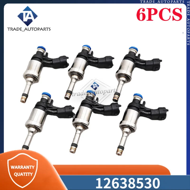 6PCS Fuel Injectors 12638530 12632255 For Buick Enclave Cadillac CTS Chevrolet Camaro Traverse GMC Acadia Saturn Outlook 3.6L V6