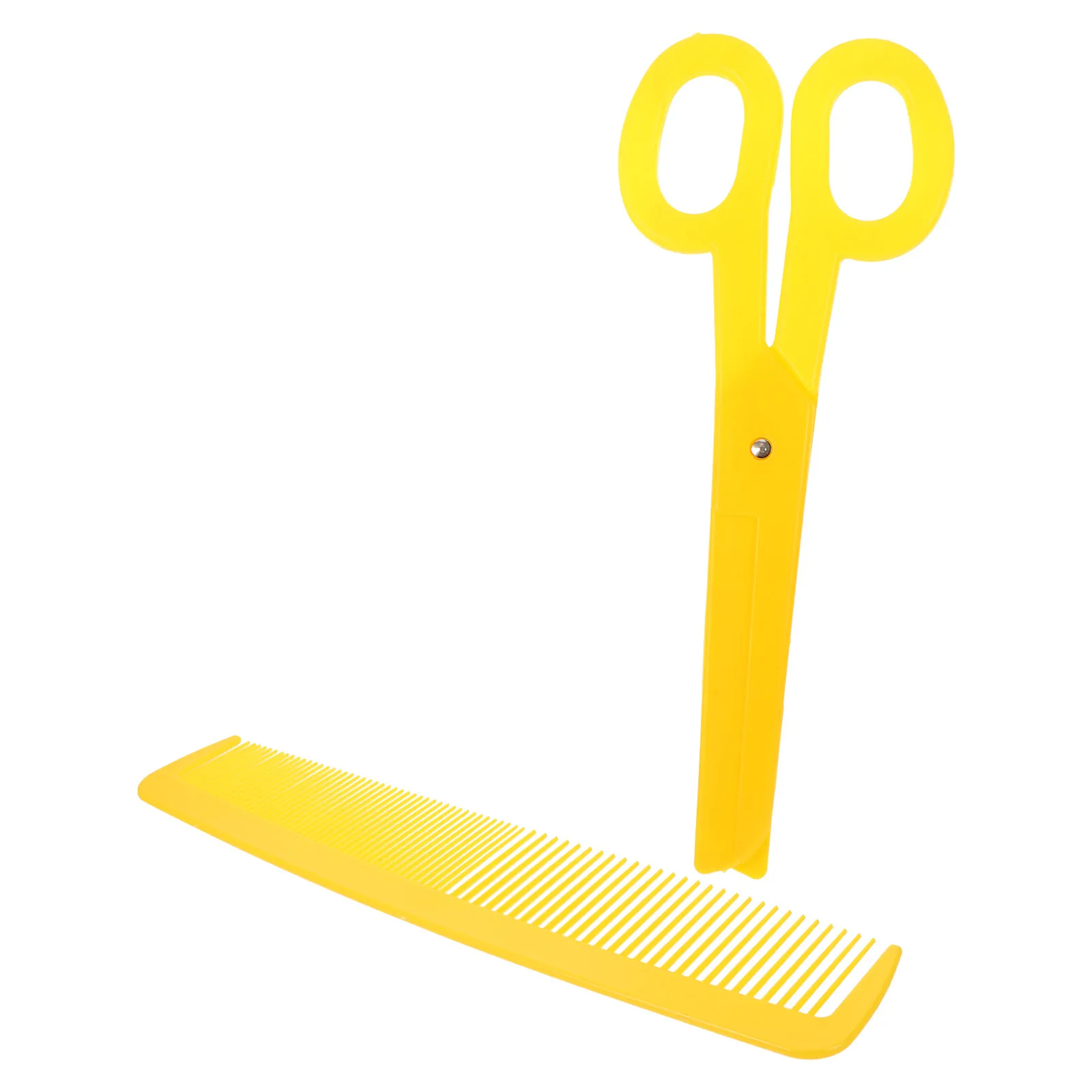 

2Pcs Jumbo Clown Comb and Scissor Props Oversized Plastic Lightweight for Halloween Carnival Stage Performances