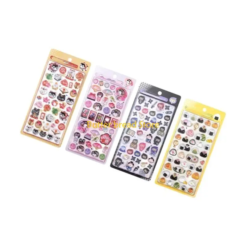 W89C Animal Decorative PVC Sticker Kids Motivational Sticker for Water Bottle Notebook Journal Planner Scrapbooking