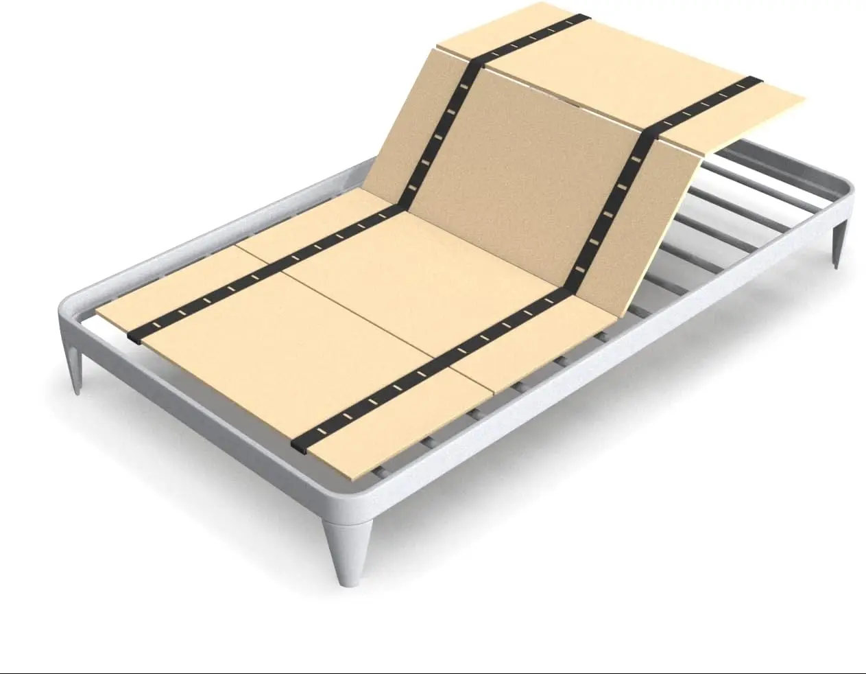 

Foldable Box Spring,48""X 60"",Mattr Support Wooden Bunkie Board, Double De Bed, Large Bed Board Supported By Mattress,No