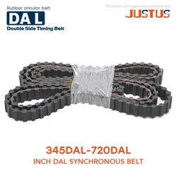 DAL Double-sided Toothed Trapezoidal Synchronous Belt Width 13/15/20/25/30/38/50mm Length 345-720DAL Rubber Timing Belt