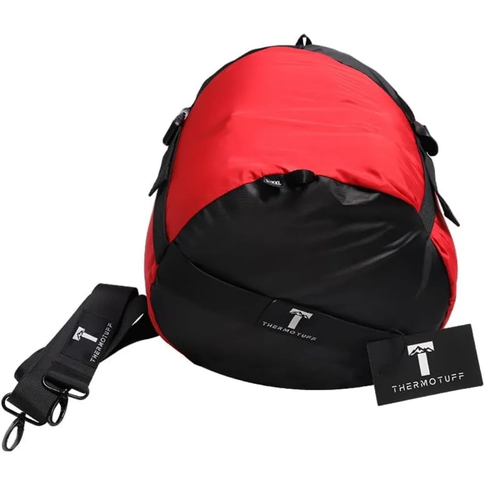 كيس نوم يمكن ارتداؤه مع هوديس مزدوج، فتحات بذراعين بسحاب، جيوب، رباط قابل للتعديل - مثالي للتخييم والطقس البارد #4