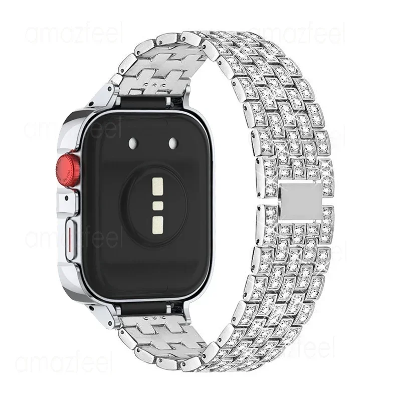 Diamond Watchband For HUAWEI WATCH FIT 3 Metal Strap Case Protector For Huawei Watch Fit 3 Bracelet For huawei fit 3 Shell Cover
