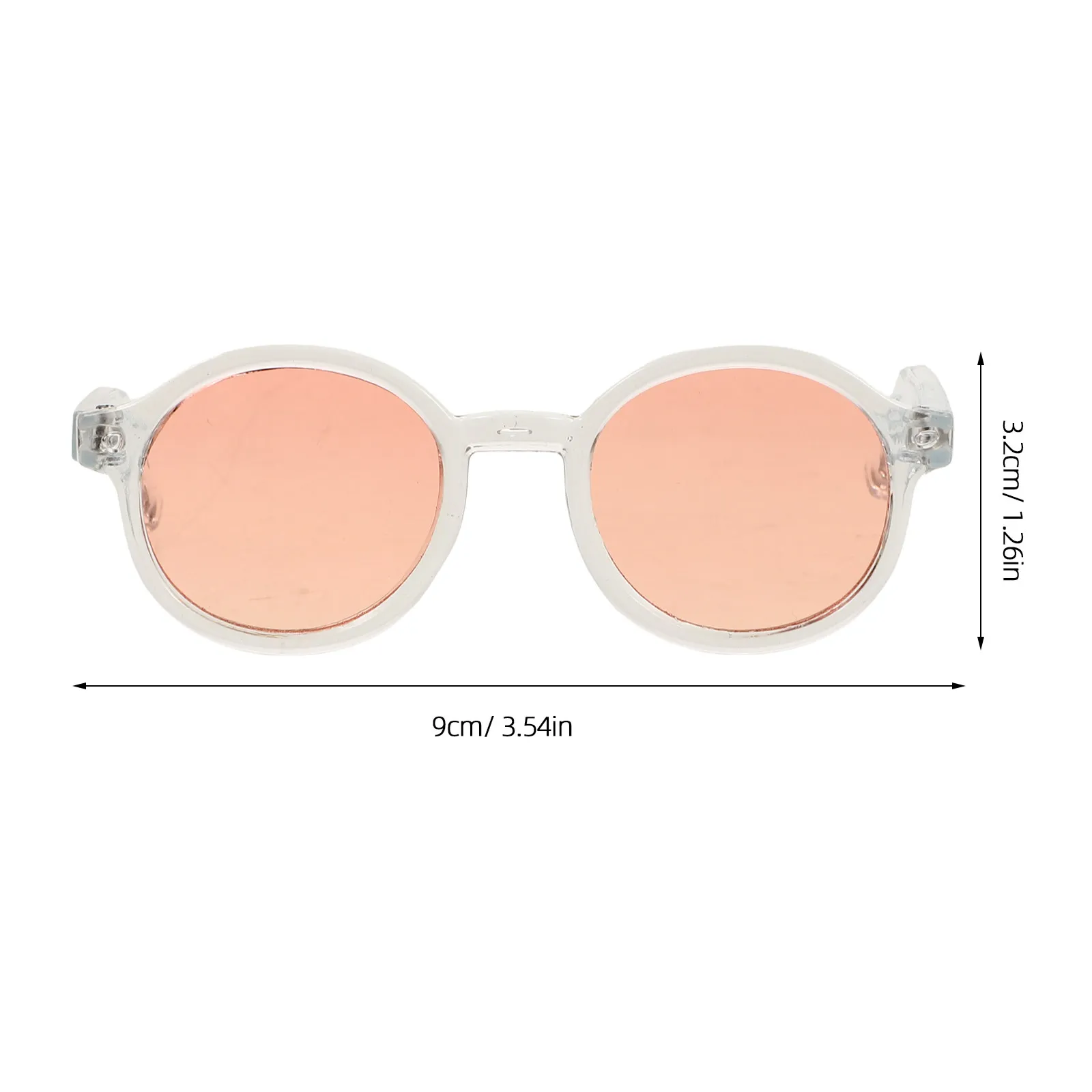 3Pcs Mini Round Eyeglasses Plastic Accessories for 20cm Cotton DIY Dollhouse Dress Up Costume Eyewear Glasses view 5