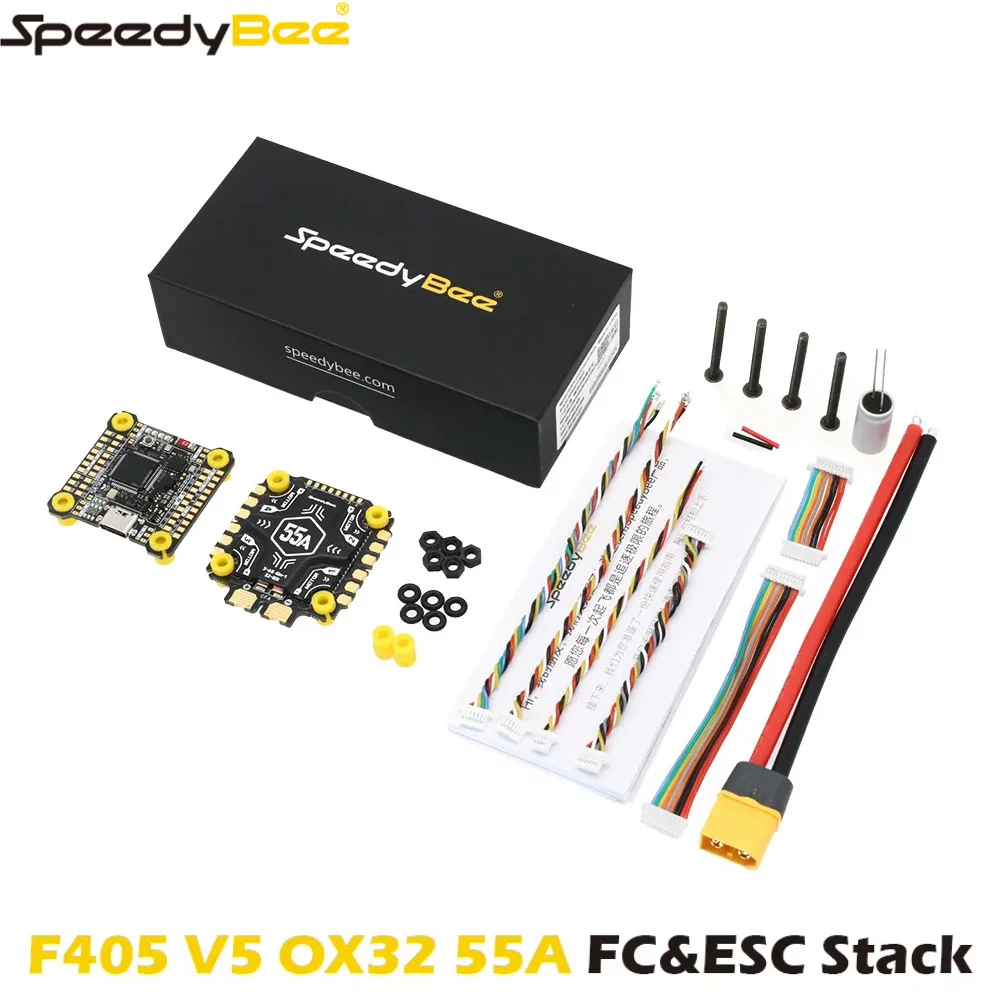

SpeedyBee F405 V5 OX32 55A FC&ESC Stack для модели самолета 30x30 — бесщеточная система управления скоростью