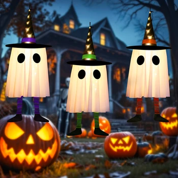 Glowing Witch Hat Ghosts 1