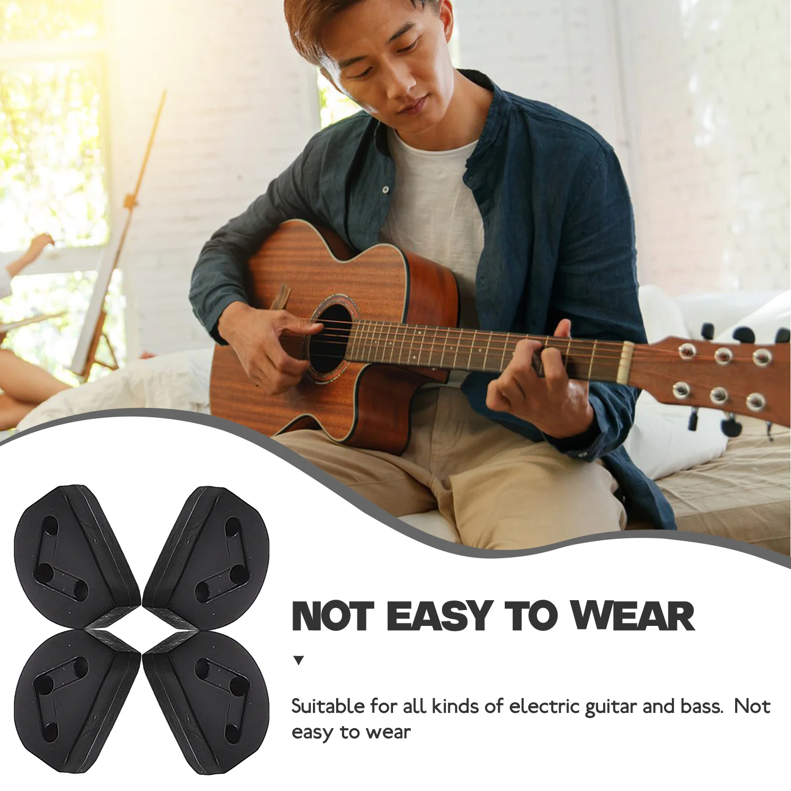 

12pcs Guitar String Retainer Plastic Electric Bass String Tree Durable Replacement For Guitar Instrument Accessory