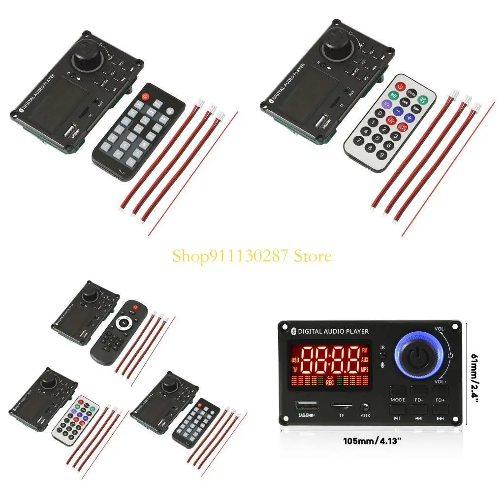 

J1HC 2x50W Bluetooth-comaptible 5.0 MP3 Decoders Decoding Board Modules 12V Car USB MP3 Player TF USB Remote Board Modules