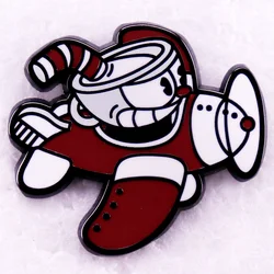 Aero Cupheads Enamel Pin Cute Cup Mugman Metal Badge Game Brooch Jewelry Gifts