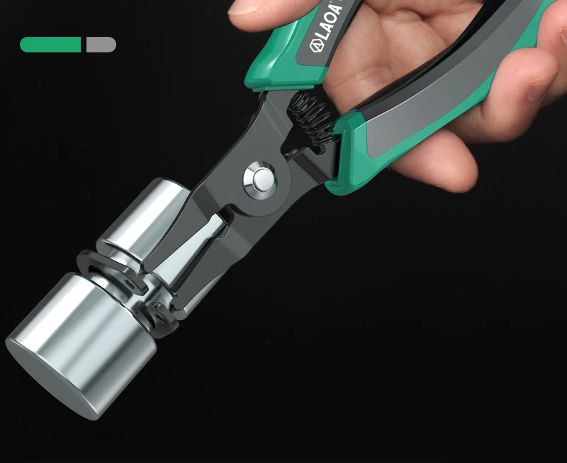 LAOA Industriekomponenten Sicherungsringzange mit gebogener/gerader Spitze, Mehrzweck 5,5-Zoll-Sicherungsringzange – Detail 6