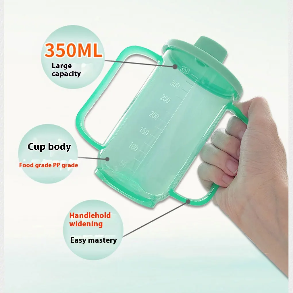 2024 New Adult Drinking Cup With Extended Straw For Elderly Convalescent Drinking Aids Cups Non Spill Self 350ml