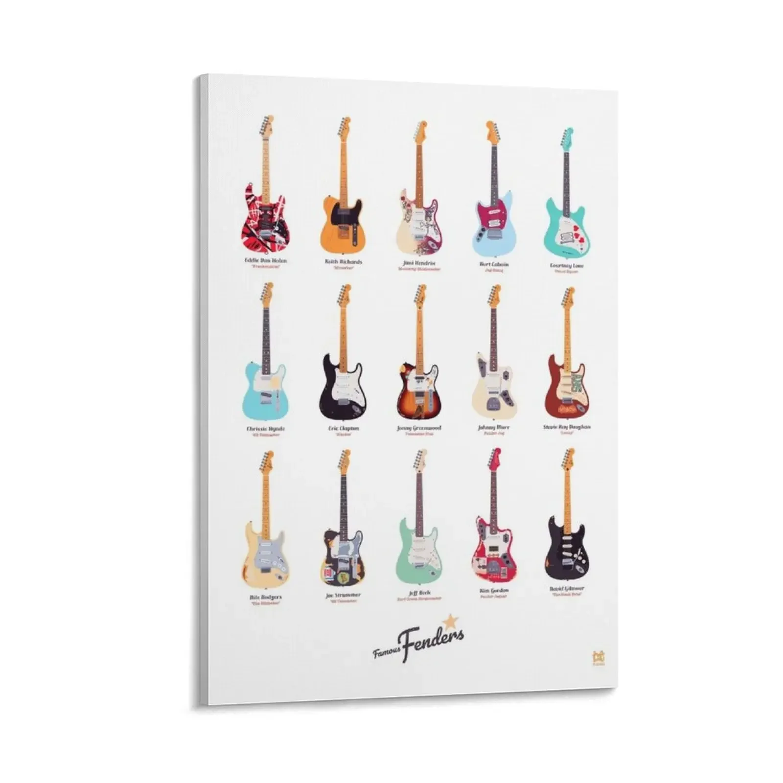 Famous Fenders Guitars Poster Print Canvas Painting anime poster posters anime decor wall decoration paintings