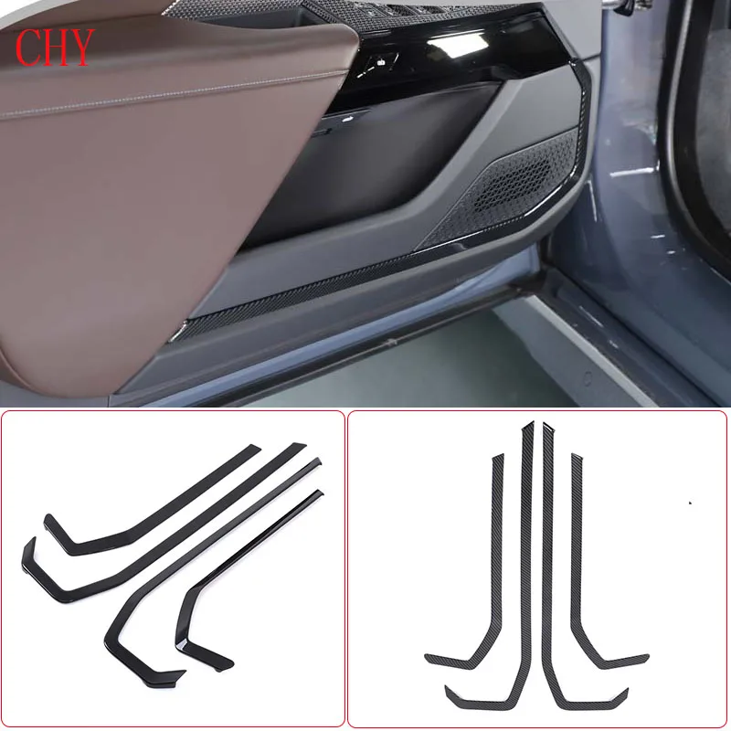 

ABS Carbon Fiber For BMW 7 i7 series G70 2023-2025 Car inner door panel decorative strip sticker Car interior accessories 4Pcs