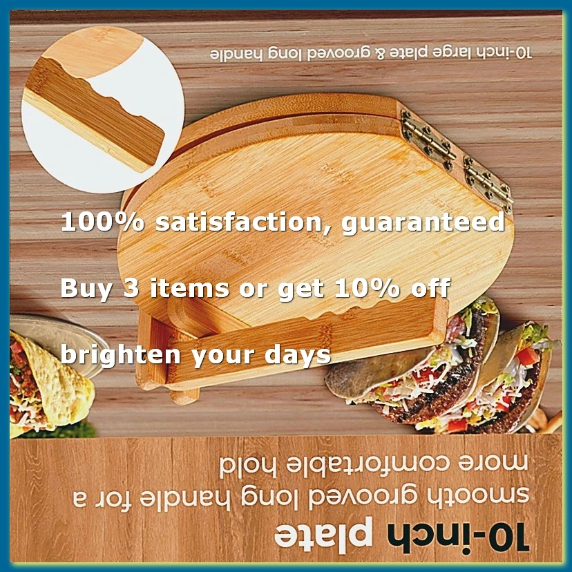 ●Wooden Tortilla 10 Inches Wood Tortilla Maker, with Rolling Pin & 50 Pcs Parchment Paper, for Homemade-ABFB