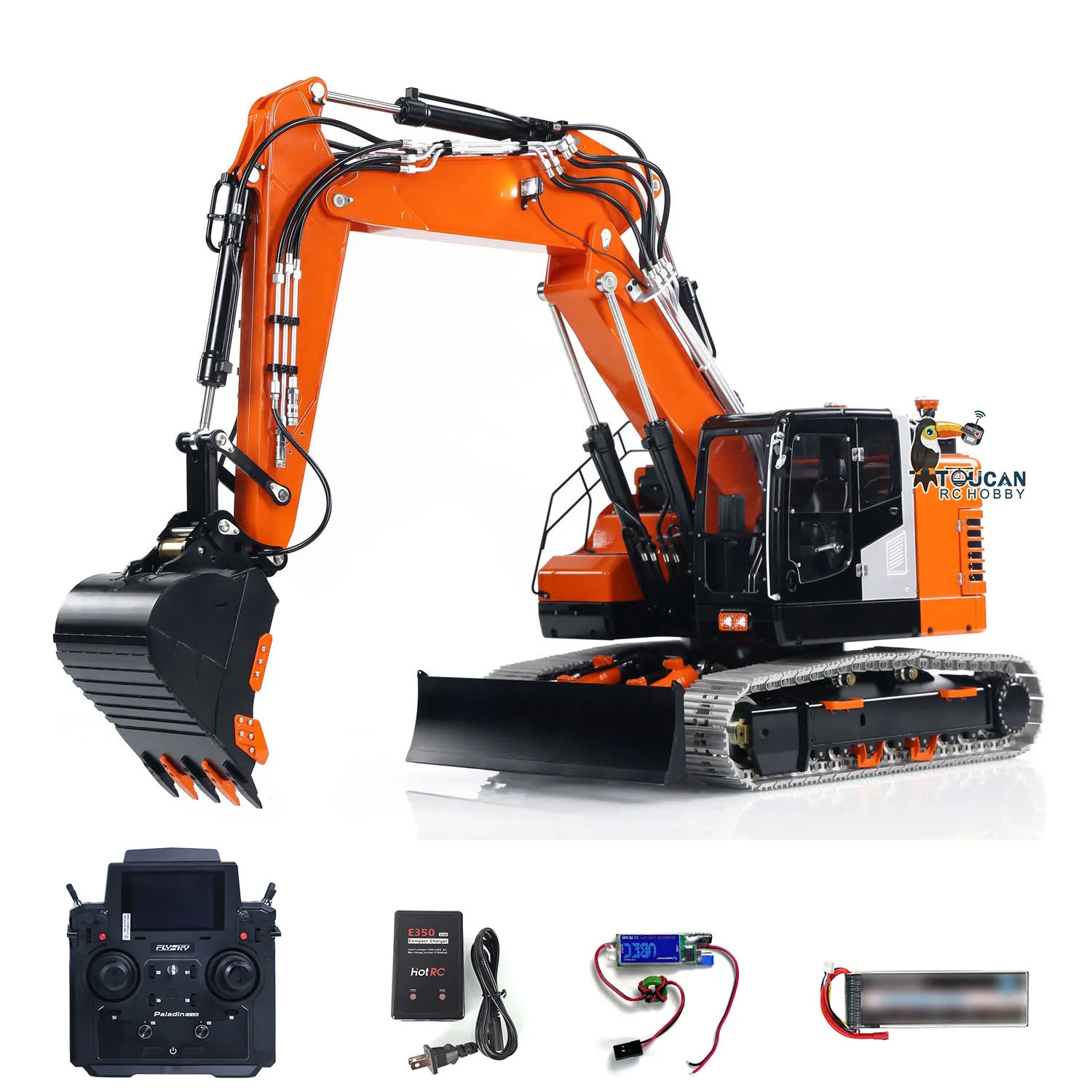 Toys 1/14 LESU Aoue ET26L Metal Hydraulic RC Excavator PL18EV Lite RTR TOUCAN DIY Painted Controlled Digger Light Sound Machine